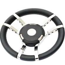 Genuine Marine Yacht speedboat steering wheel UV resistant leather electroplating stainless steel luxury boat accessories